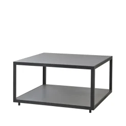 Mesa de centro Level cerámica 79x79 cm, Light grey-lava grey