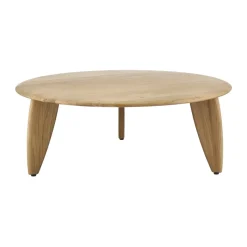 Mesa de centro Lyckeby Ø80x29 cm, Naturlackad ek