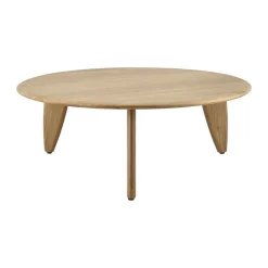 Mesa de centro Lyckeby Ø80x29 cm, Naturlackad ek