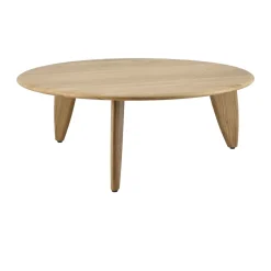 Mesa de centro Lyckeby Ø80x29 cm, Naturlackad ek