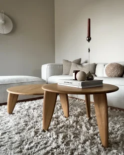 Mesa de centro Lyckeby Ø80x29 cm, Naturlackad ek