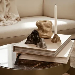 Mesa de centro Marble Table, Mármol negro, medium, base negra