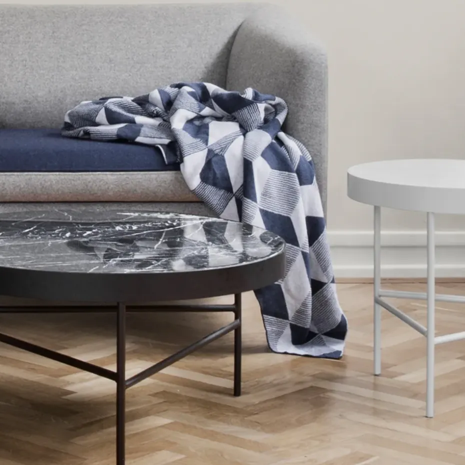 Mesa de centro Marble Table, Mármol negro, medium, base negra