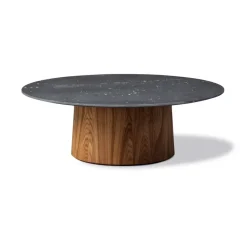 Mesa de centro Niveau Ø110 cm, Black Marquina-teñido marrón cenizo