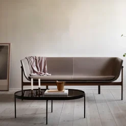 Mesa de centro NoNo L 59,5 x 96,5 cm, Negro-marrón