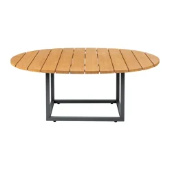 Mesa de centro Olive, Antracita-bambú, 110x80 cm