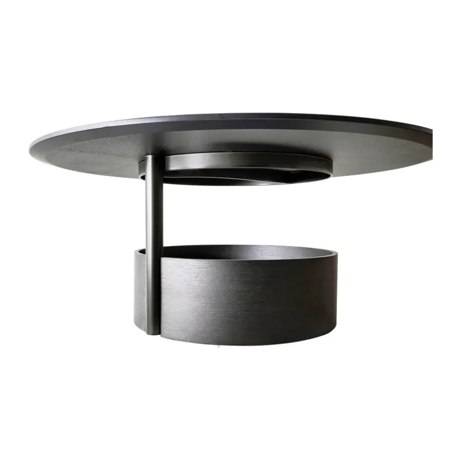 Mesa de centro Parasol L Ø90 cm, Dark stained oak