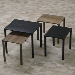 Mesa de centro Piloti 6720, Roble lacado - altura 41 cm