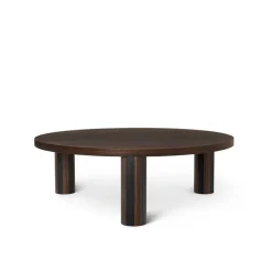 Mesa de centro Post, Oak smoked, large, lines