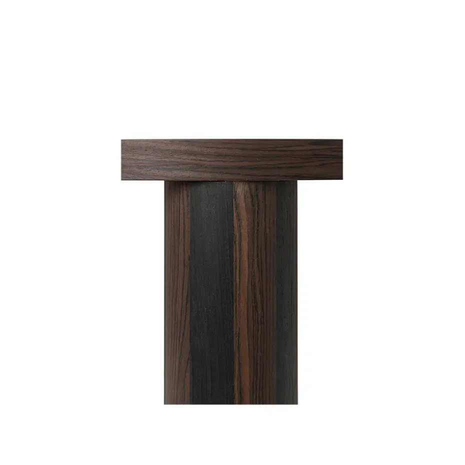 Mesa de centro Post, Oak smoked, small, lines