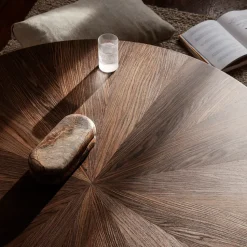 Mesa de centro Post, Oak smoked, small, lines