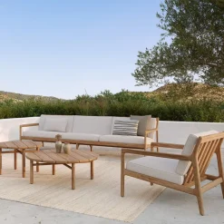 Mesa de centro Quatro outdoor teak, Ø95 cm