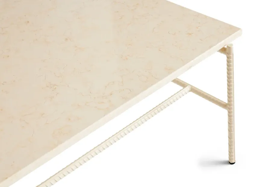 Mesa de centro Rebar 80x84x33 cm, Beige marble-alabaster