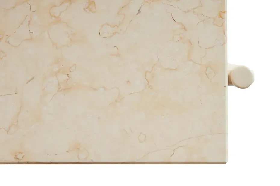Mesa de centro Rebar 80x49x40,5 cm, Beige marble-alabaster