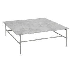 Mesa de centro Rebar 100x104x33 cm, Grey marble-fossil