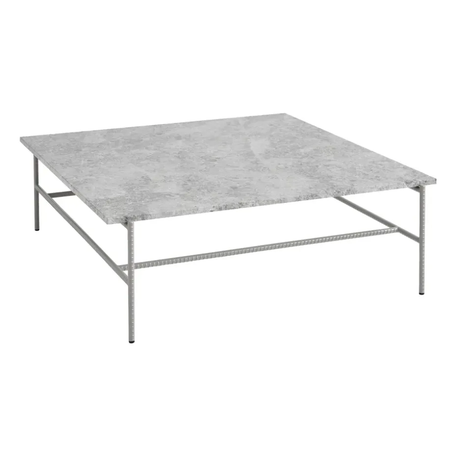 Mesa de centro Rebar 100x104x33 cm, Grey marble-fossil
