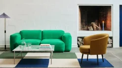 Mesa de centro Rebar 100x104x33 cm, Grey marble-fossil