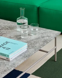 Mesa de centro Rebar 100x104x33 cm, Grey marble-fossil