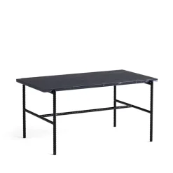 Mesa de centro Rebar 80x49x40,5 cm, Black marble-black