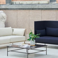 Mesa de centro Rebar 80x49x40,5 cm, Black marble-black