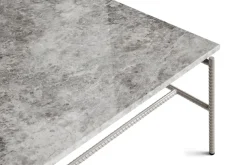 Mesa de centro Rebar 80x84x33 cm, Grey marble-fossil