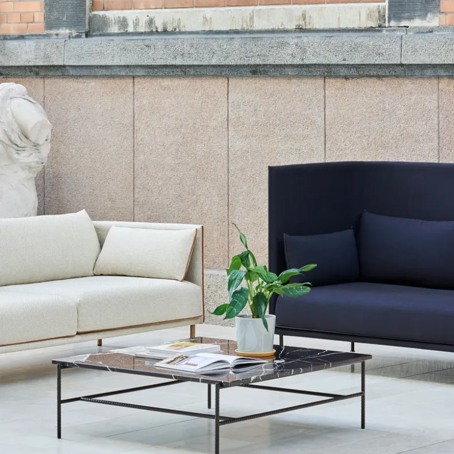 Mesa de centro Rebar 80x84x33 cm, Black marble-black