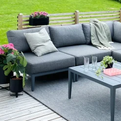 Mesa de centro Santander 78x78x40 cm, Gris aluminio