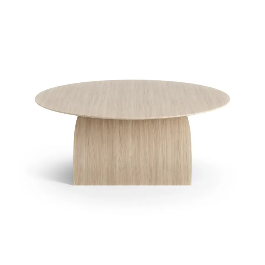 Mesa de centro Savoa H40 cm, roble pigmentado blanco