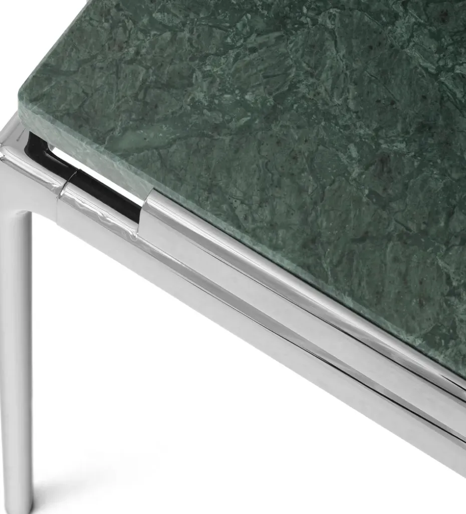 Mesa de centro Sett LN13, Verde guatemala-dark chrome