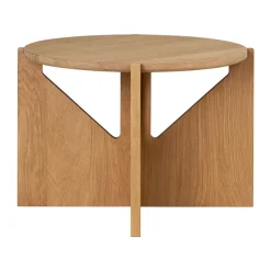 Mesa de centro Simple Ø52 cm, Roble con lacado en tono cálido