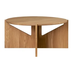 Mesa de centro Simple XL Ø78 cm, Roble con lacado en tono cálido
