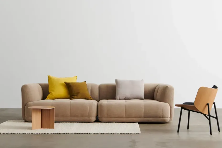 Mesa de centro Slit Ø45 cm, Lacquered oak