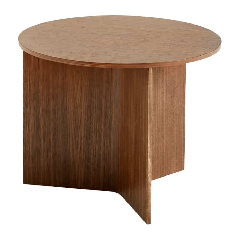 Mesa de centro Slit Ø45 cm, Lacquered walnut
