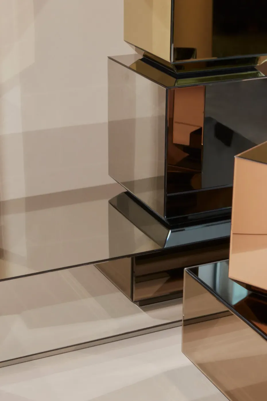 Mesa de centro Speculum de 80x80 cm, Negro