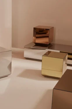 Mesa de centro Speculum de 80x80 cm, Negro