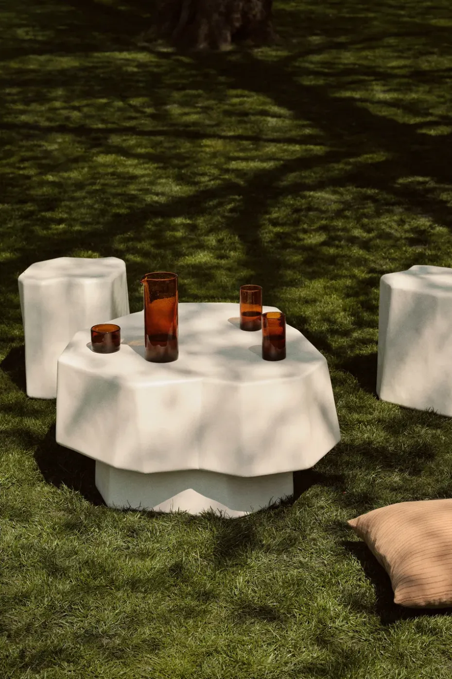 Mesa de centro Staffa de 163,5x82,4 cm, Ivory