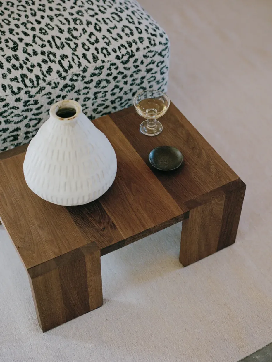 Mesa de centro Tennon, Roble ahumado, 61×43 cm