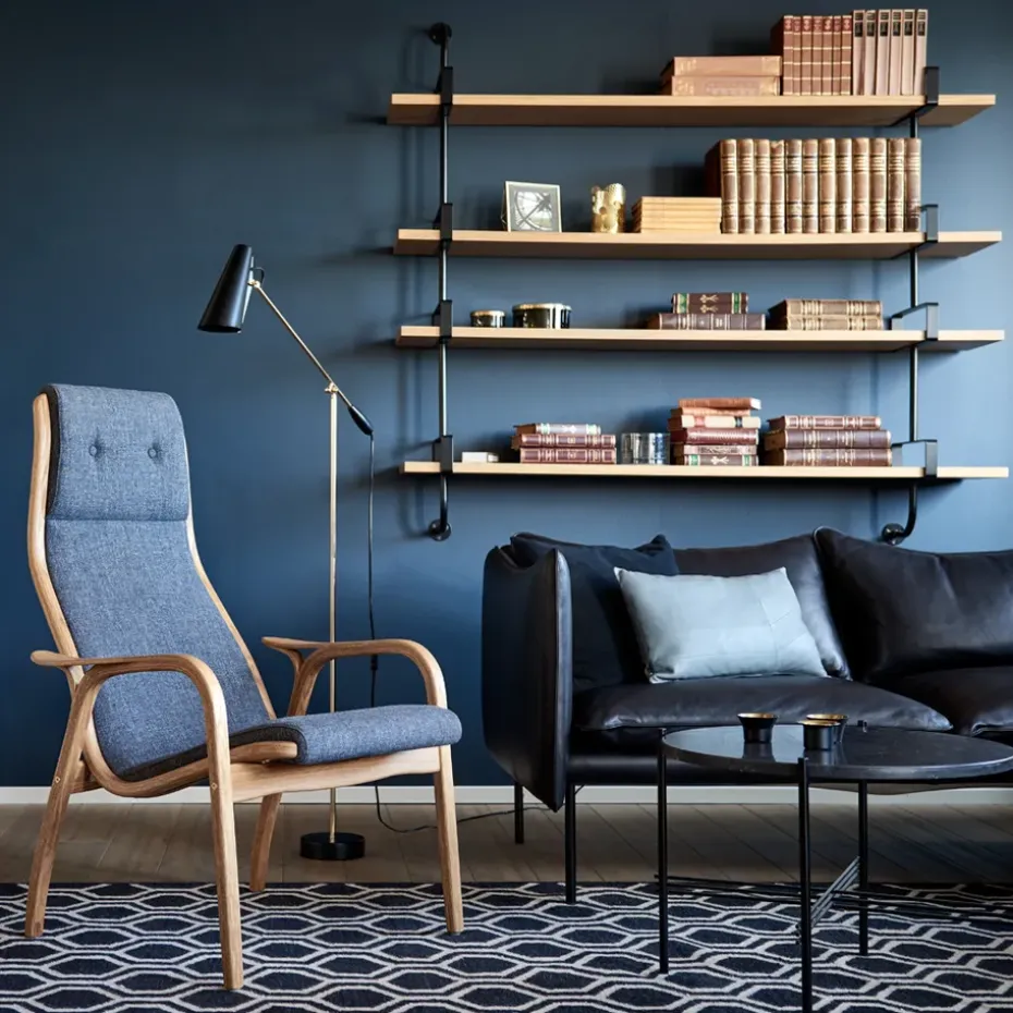 Mesa de centro TS Round, Green guatemala marble, ø80, base negra