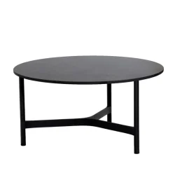 Mesa de centro Twist large Ø90 cm, Dark grey-lava grey
