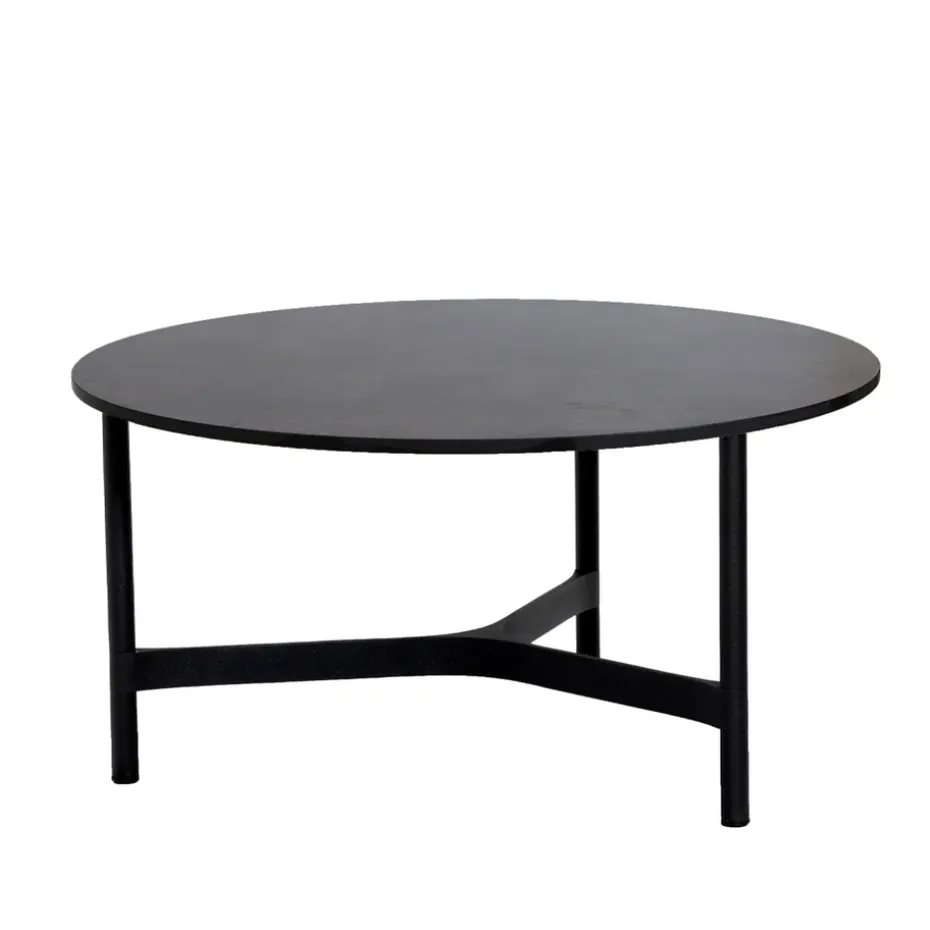 Mesa de centro Twist large Ø90 cm, Dark grey-lava grey