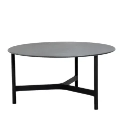 Mesa de centro Twist large Ø90 cm, Fossil black-lava grey