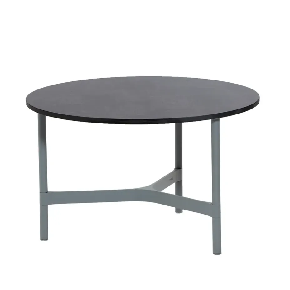 Mesa de centro Twist medium Ø70 cm, Dark grey-light grey