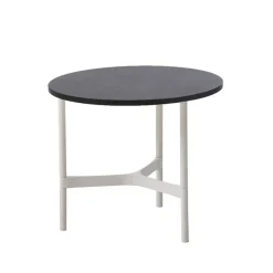 Mesa de centro Twist small Ø45 cm, Dark grey-white