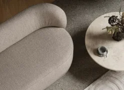 Mesa de centro Volos L, Ø75 cm, Travertino