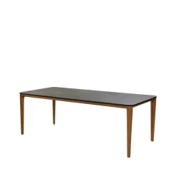 Mesa de comedor Aspect, Fossil black-teak 210 cm