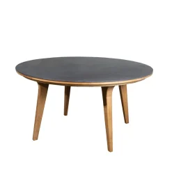 Mesa de comedor Aspect redonda, Fossil black-teak