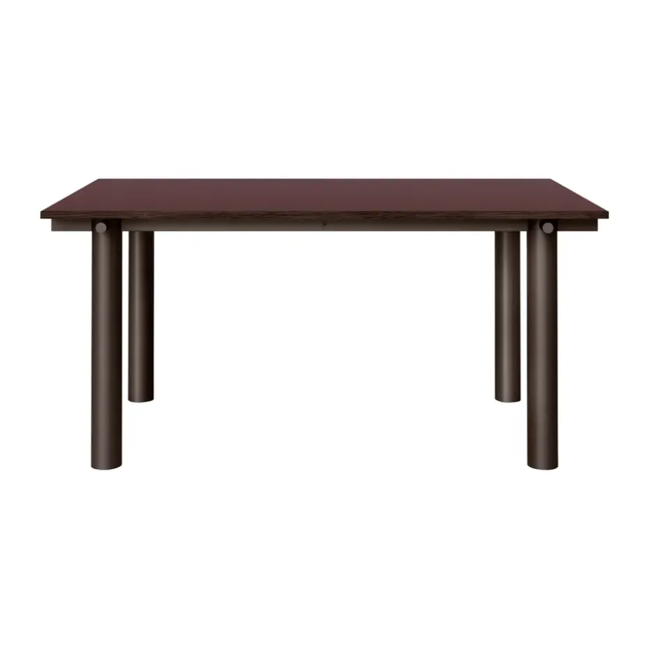 Mesa de comedor Atura, Dark chocolate-burgundy, 90x160 cm