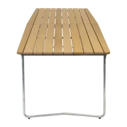 Mesa de comedor B31, Roble aceitado-patas galvanizadas