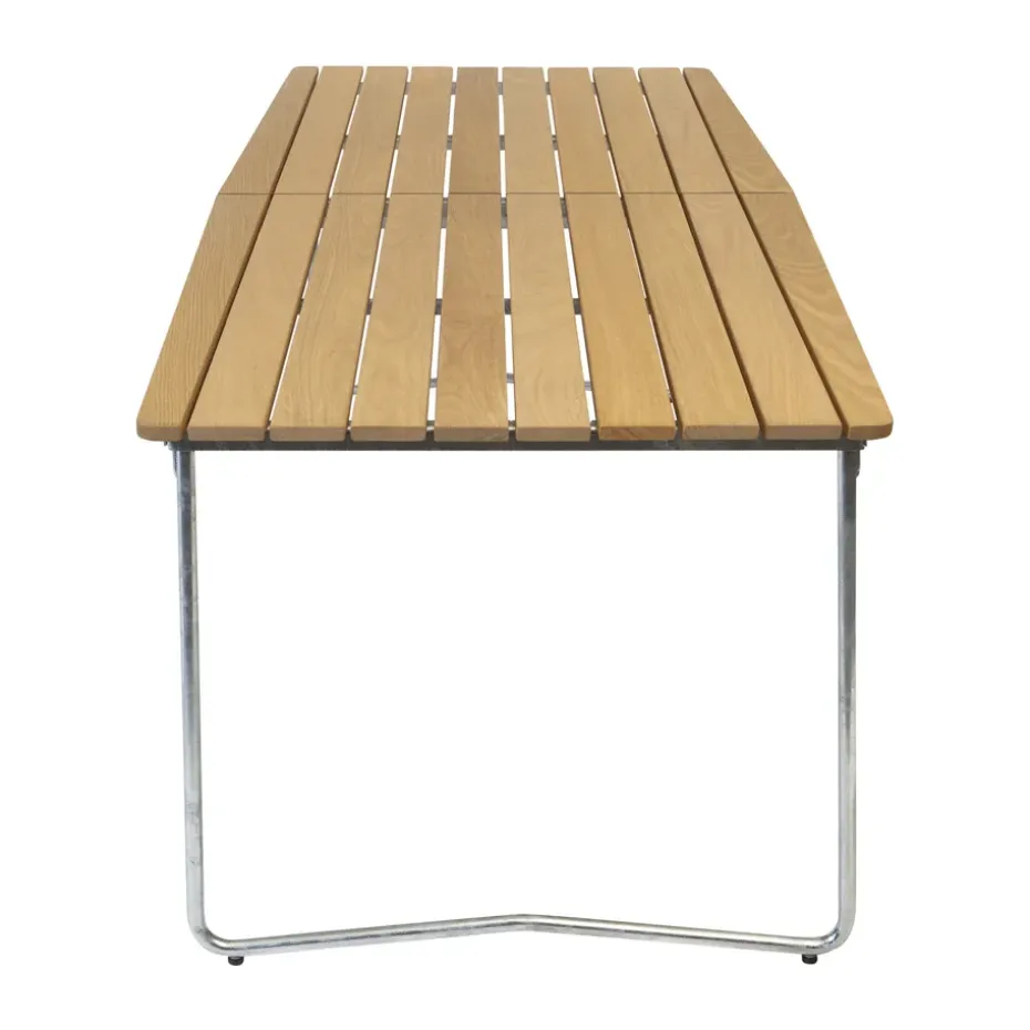 Mesa de comedor B31, Roble aceitado-patas galvanizadas