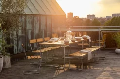 Mesa de comedor B31, Roble aceitado - estructura galvanizada en caliente